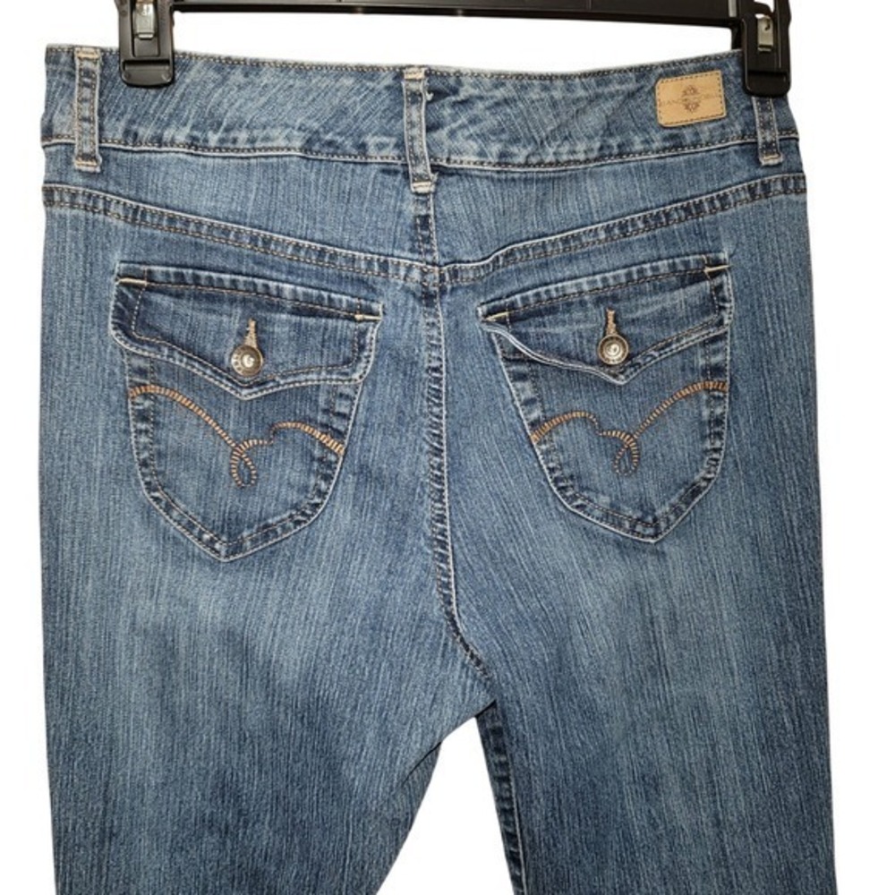 BandolinoBlu Womens Mid Rise 10 Bootcut Jeans Flap Pockets Rodeo Festival Casual